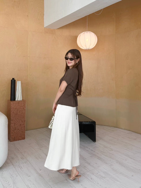 Elegant Women Button Down Blouse With Skirt Sets